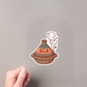Cute Kawaii Moroccan Tajine Food Cultural Sticker Acrylic Invitations