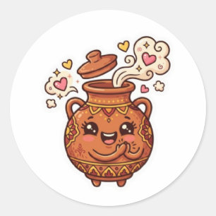 Cute Kawaii Moroccan Tanjia Clay Pot Food Sticker