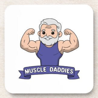 Cute Kawaii Muscle Daddy Bearded Bodybuilder Coaster