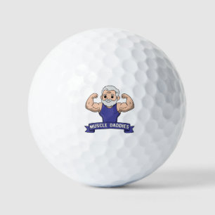 Cute Kawaii Muscle Daddy Bearded Bodybuilder Golf Balls