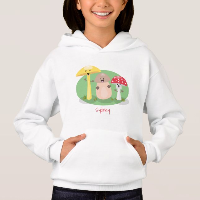 Cute kawaii mushroom fungi toadstool (Front)