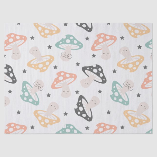 Cute Kawaii Mushroom Tissue Paper (Front)