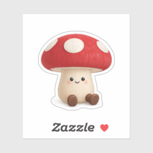 Cute Kawaii Mushroom Vinyl Sticker