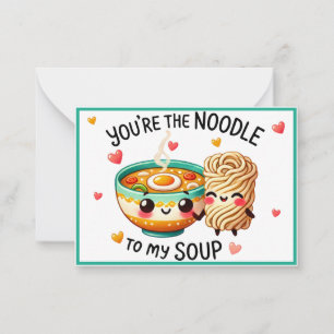 Cute Kawaii Noodles and Soup Card