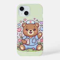 Cute Kawaii Nurse Teddy Bear Healthcare iPhone 