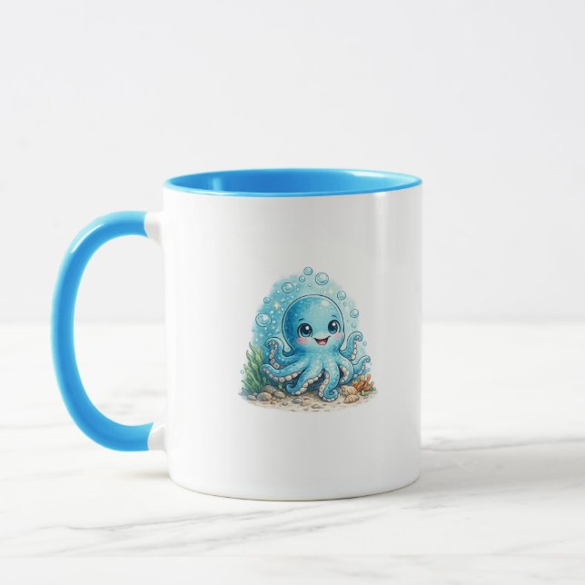 Cute Kawaii Octopus Coffee Mug (Left)
