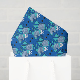 Cute Kawaii Octopus & Seashell Gift Tissue Paper