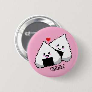Cute Kawaii Onigiri Japanese Food 6 Cm Round Badge