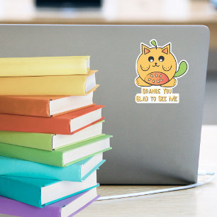 Cute Kawaii Orange Cat Cartoon Funny Saying