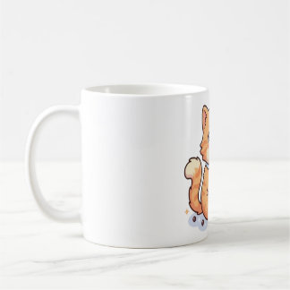 Cute Kawaii Orange Tabby Cat Drinking Boba Bubble  Coffee Mug
