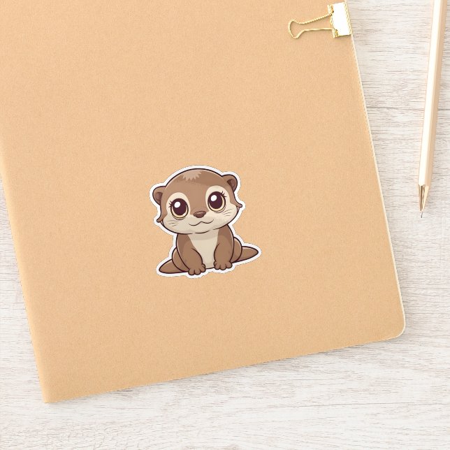 Cute Kawaii Otter Adorable Animal Fun Art (Notebook)