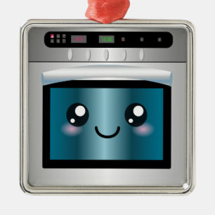 Cute Kawaii Oven - Chef & Baker Gifts Metal Tree Decoration