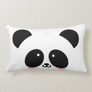 Cute Kawaii Panda   Add Your Name Lumbar Cushion