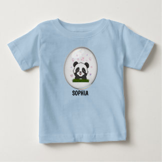 Cute Kawaii Panda Bear Personalised Baby T-Shirt