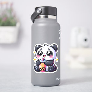 Cute Kawaii Panda Drinks Boba Bubble Tea Kawaii