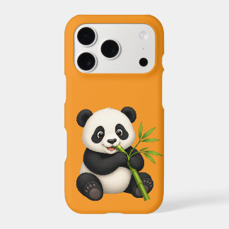 Cute Kawaii Panda Eating Bamboo iPhone 17 Pro Case