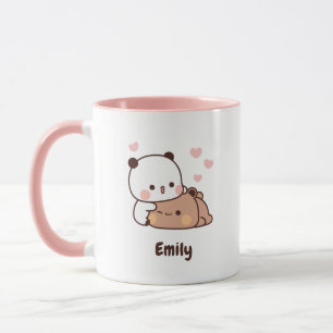 Cute Kawaii Panda   Personalized Add Your Name Mug