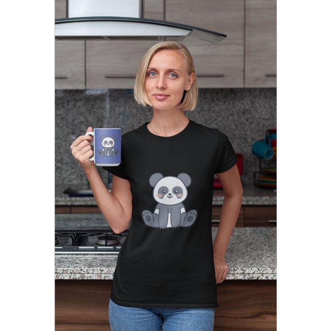 Cute Kawaii Panda Sitting - Adorable Design  Coffee Mug (Creator Uploaded)