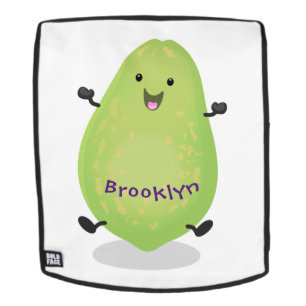 Cute kawaii papaya paw paw cartoon illustration backpack