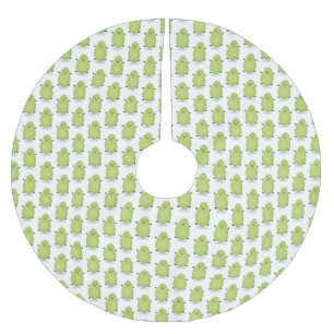Cute kawaii papaya paw paw cartoon illustration brushed polyester tree skirt