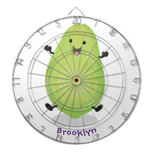 Cute kawaii papaya paw paw cartoon illustration dartboard