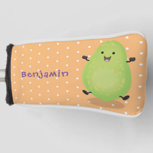 Cute kawaii papaya paw paw cartoon illustration golf head cover
