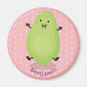 Cute kawaii papaya paw paw cartoon illustration magnet