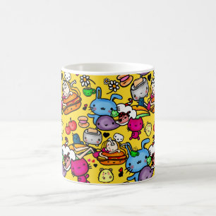 Cute Kawaii Party Food Doodles Art by LeahG Coffee Mug