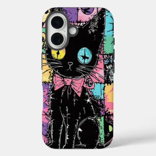 Cute Kawaii Pastel Goth Patchwork Gothic Creepy iPhone 16 Case