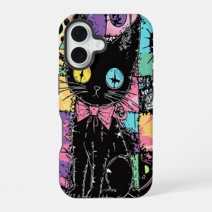 Cute Kawaii Pastel Goth Patchwork Gothic Creepy iPhone 16 Case