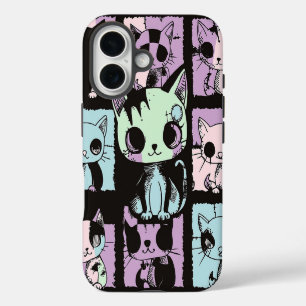 Cute Kawaii Pastel Goth Patchwork Gothic Creepy iPhone 16 Case