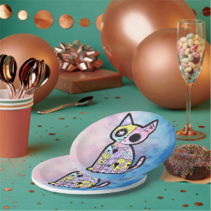 Cute Kawaii Pastel Goth Patchwork Gothic Creepy Paper Plate
