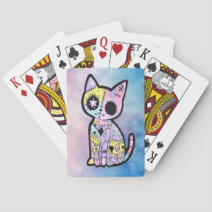 Cute Kawaii Pastel Goth Patchwork Gothic Creepy Playing Cards