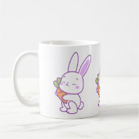 Cute Kawaii Pastel Purple Bunny Carrot