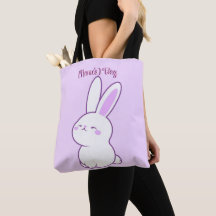Cute Kawaii Pastel Purple Sleepy Bunny Custom