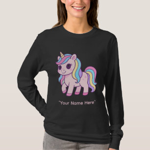 Cute Kawaii Pastel Unicorn Rainbow Girls Birthday  T-Shirt