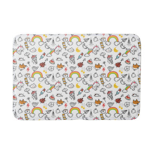 Cute Kawaii Pattern bath mats