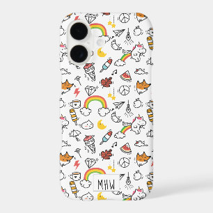 Cute Kawaii Pattern custom monogram phone cases