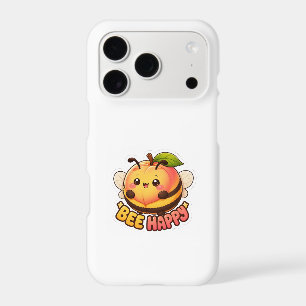 Cute Kawaii Peach Bee Happy Funny Pun