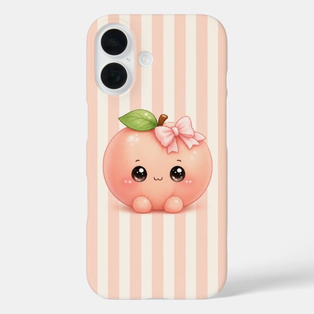 Cute Kawaii Peach Phone Case (Back)