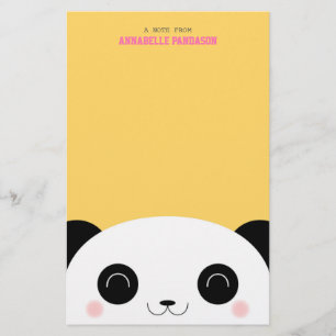 Cute Kawaii Peekaboo Panda Stationery