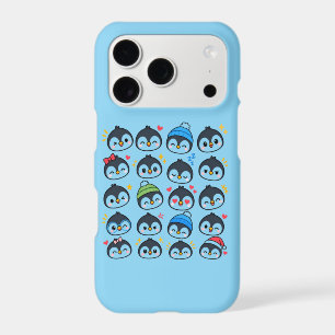 Cute Kawaii Penguin Emoji Pattern Funny Cartoon Ki