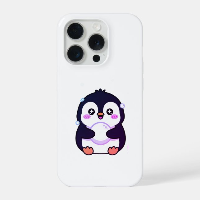 Cute Kawaii Penguin Winter Phone Case (Back)