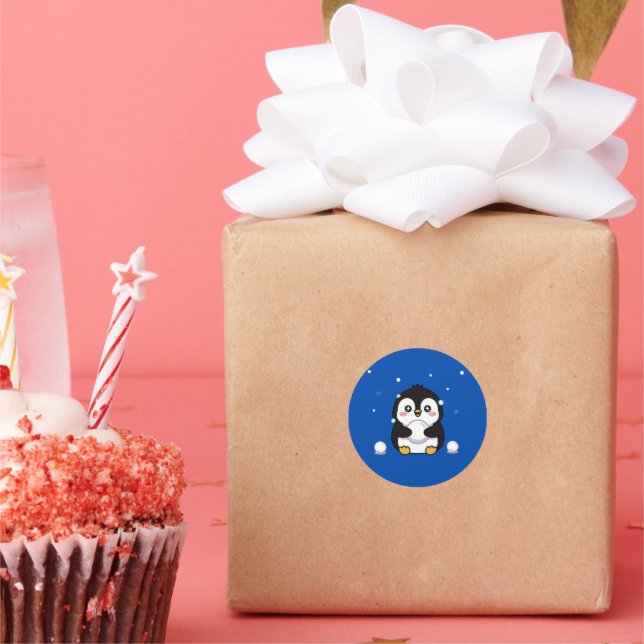 Cute Kawaii Penguin Winter Sticker (Party)