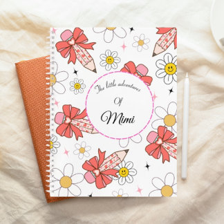 Cute Kawaii Personalised Kids Name Notebook  