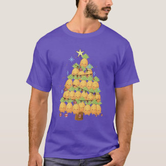 Cute Kawaii Pineapple Christmas Tree T-Shirt
