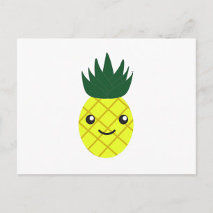 Cute Kawaii Pineapple Holiday Postcard