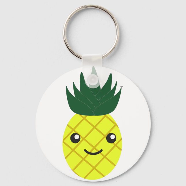Cute Kawaii Pineapple Key Ring (Front)