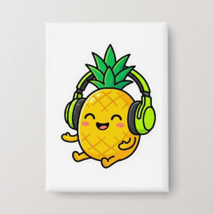 Cute Kawaii Pineapple Wearing Headphones Summer Be