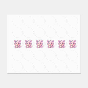 Cute Kawaii Pink Bear Pastel Chibi Kitten Heart St